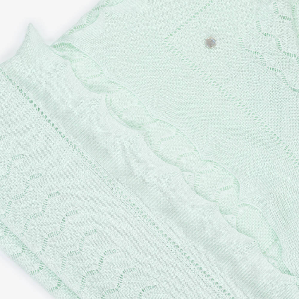 Artesanía Granlei-Boys Mint Lacy Knit Wrap | Childrensalon Outlet