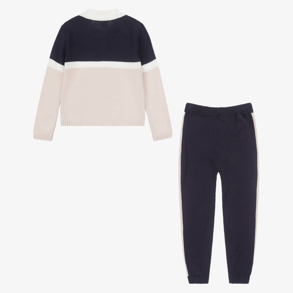 Artesanía Granlei-طقم محبوك للأولاد بلون كحلي وبيج | Childrensalon Outlet