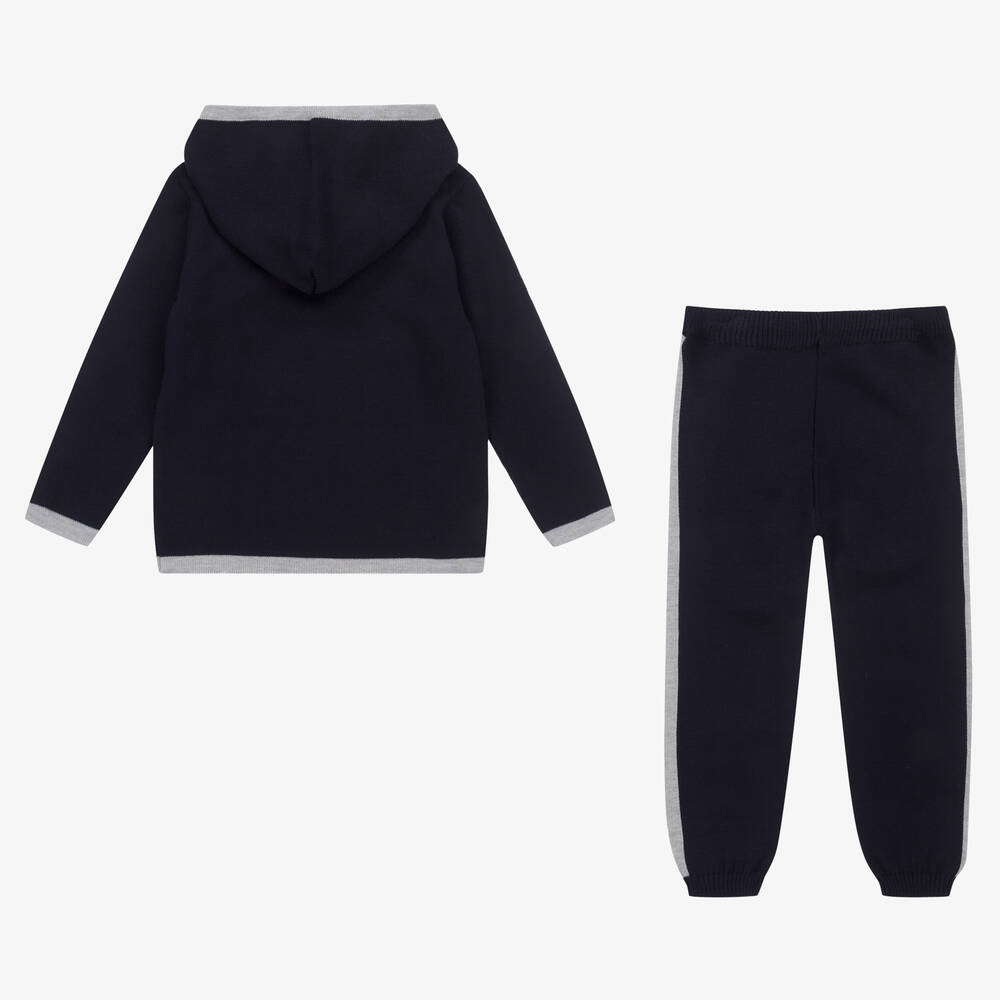 Artesanía Granlei-Сине-серый вязаный топ и штанишки | Childrensalon Outlet