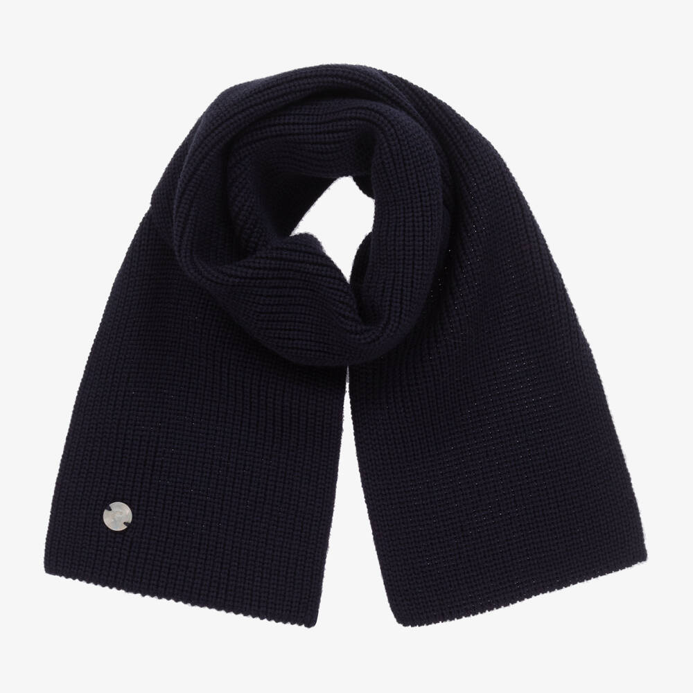 Artesanía Granlei-Boys Navy Pom Hat & Scarf | Childrensalon Outlet