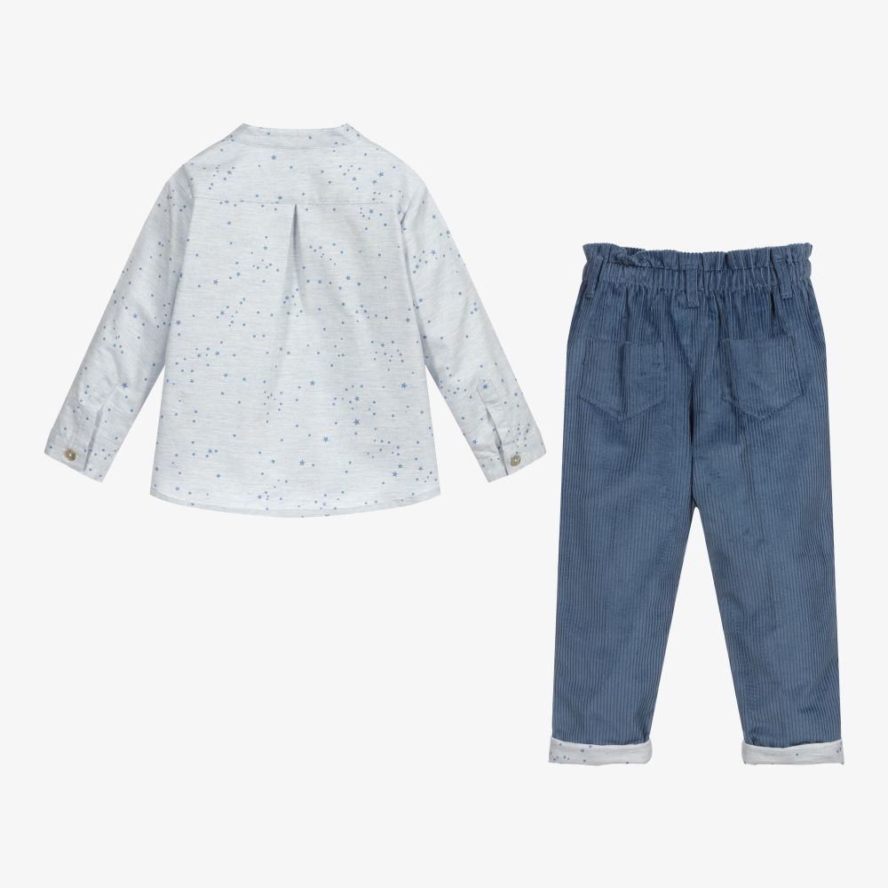 Artesanía Granlei-Boys Pale Blue Trouser Set | Childrensalon Outlet
