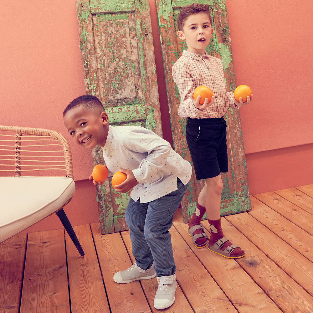 Artesanía Granlei-Boys Pale Blue Trouser Set | Childrensalon Outlet