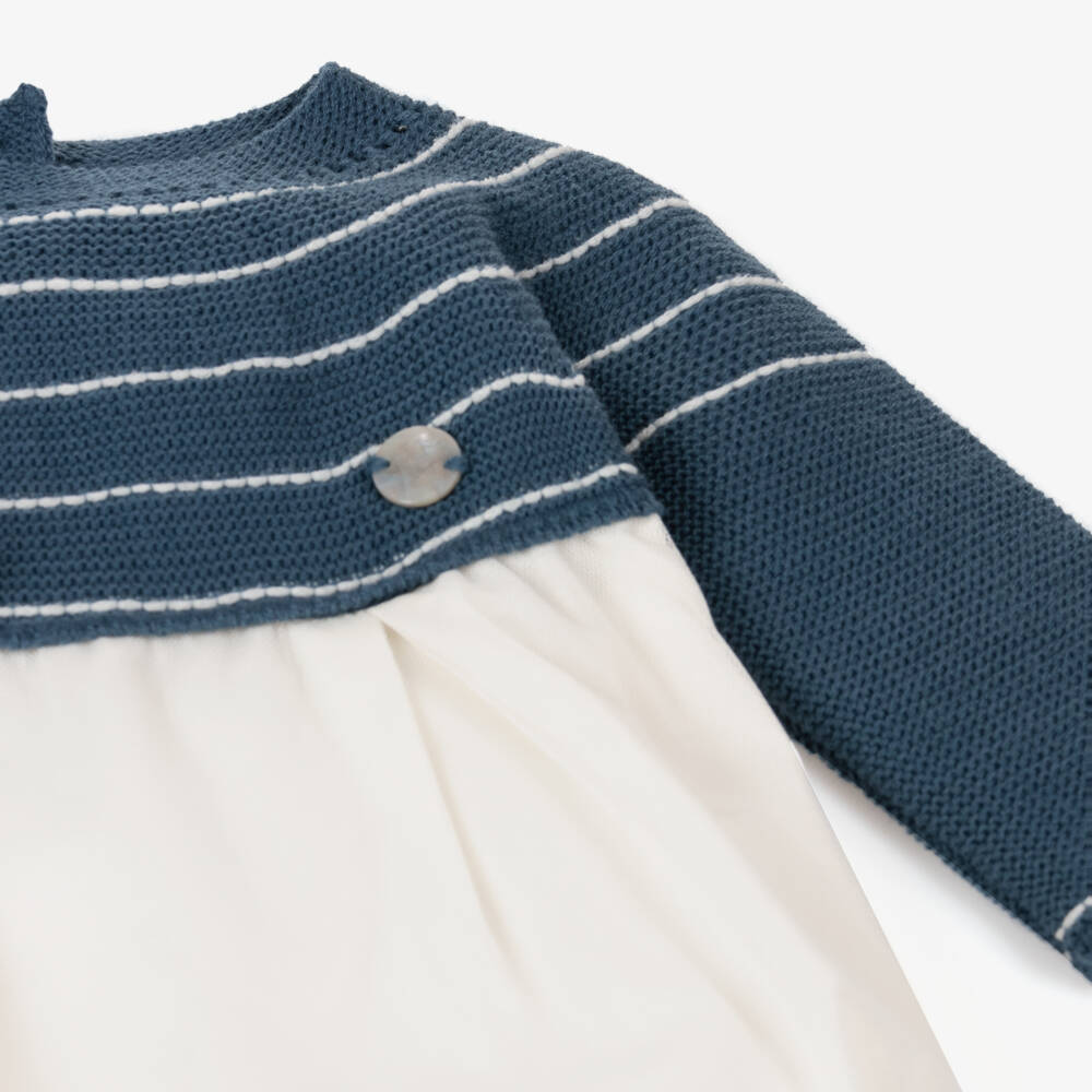 Artesanía Granlei-Boys Petrol Blue Knit Shortie | Childrensalon Outlet