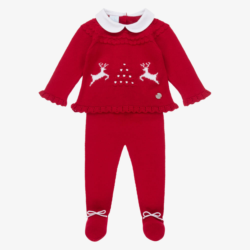 Artesanía Granlei - Boys Red 2 Piece Babygrow | Childrensalon