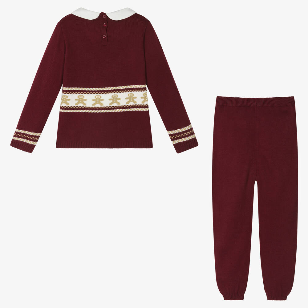 Artesanía Granlei-Красный трикотажный свитер и штанишки | Childrensalon Outlet
