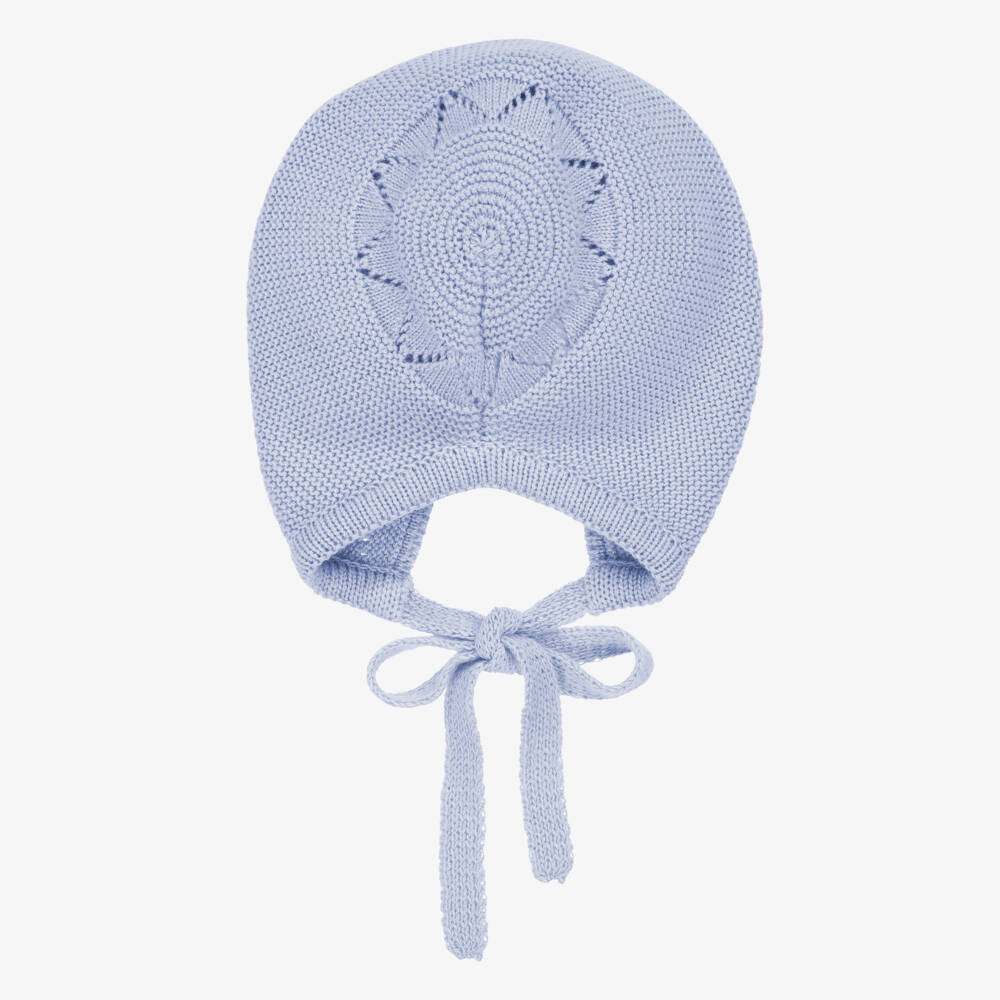 Artesanía Granlei-Boys Soft Azure Knit Bonnet | Childrensalon Outlet