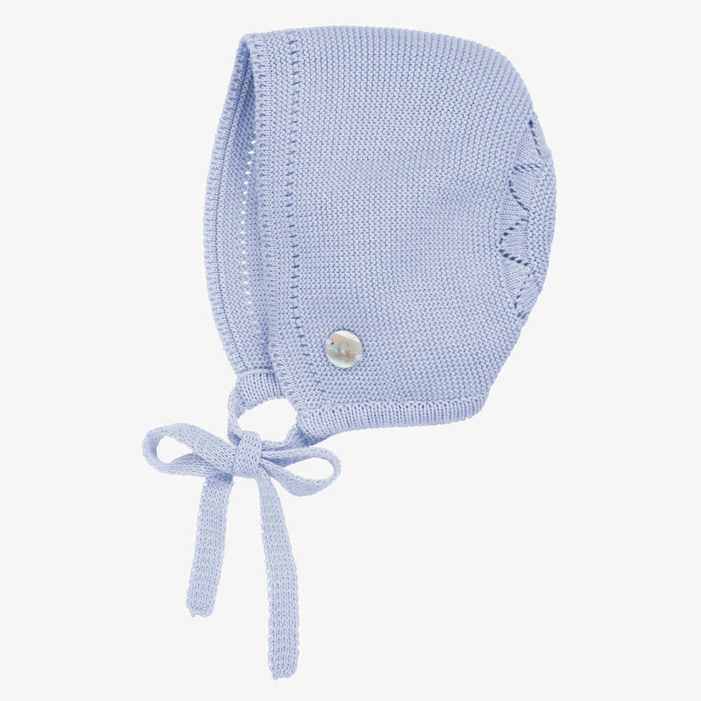 Artesanía Granlei-Boys Soft Azure Knit Bonnet | Childrensalon Outlet