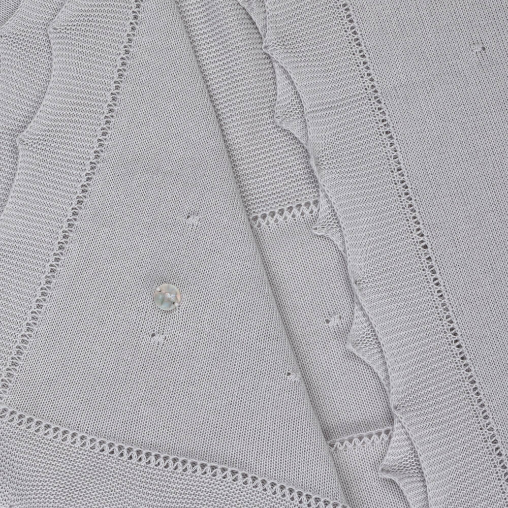 Artesanía Granlei-Boys Soft Grey Knitted Wrap | Childrensalon Outlet