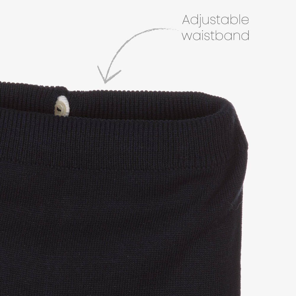 Artesanía Granlei-Boys Striped Navy Knit Set | Childrensalon Outlet