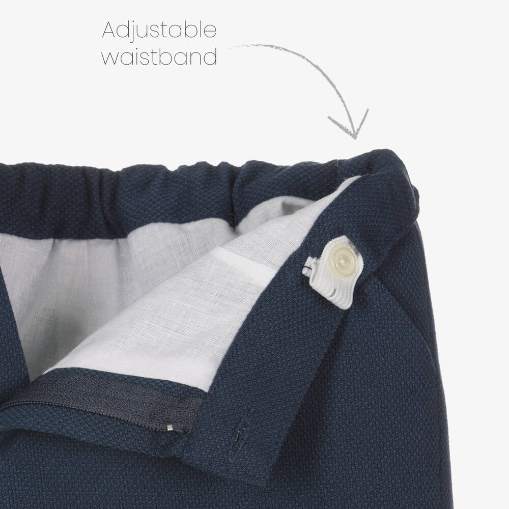 Artesanía Granlei-Boys Striped Shirt & Blue Shorts Set | Childrensalon Outlet