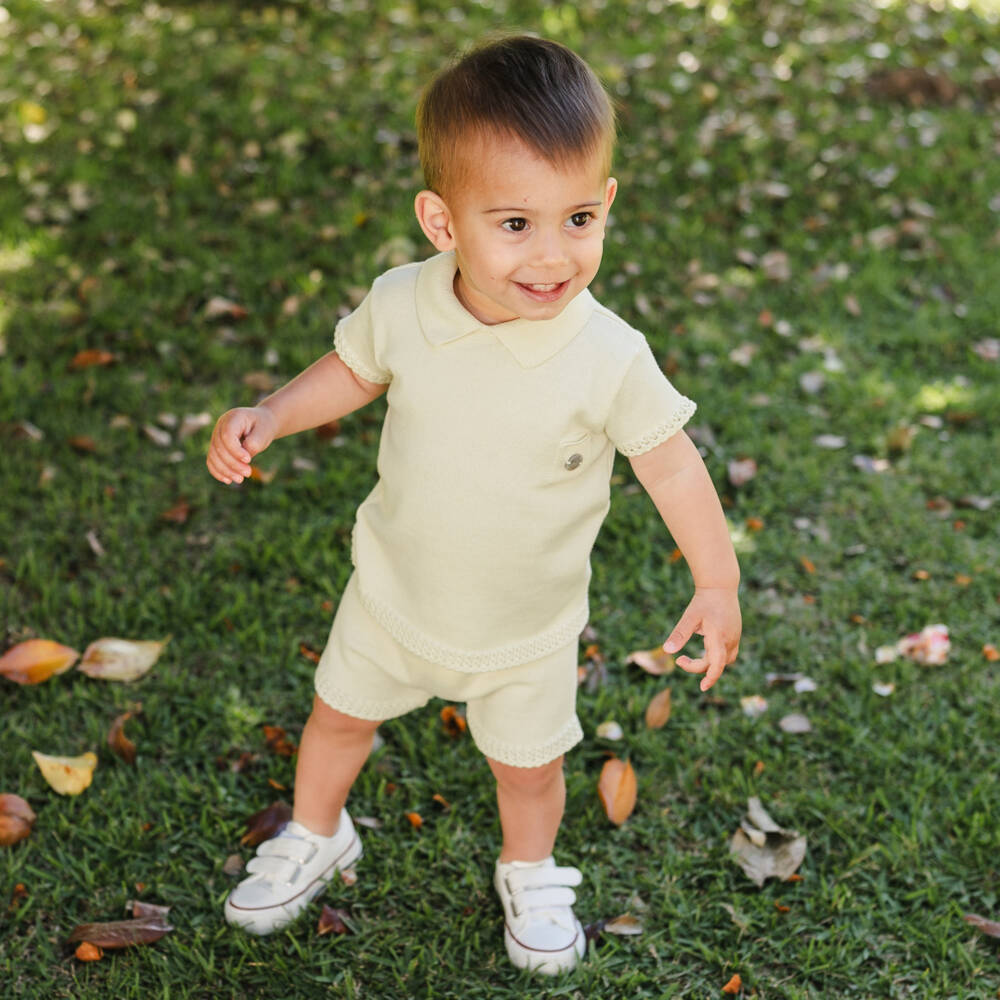 Artesanía Granlei-Boys Sunny Knit Cotton Ensemble | Childrensalon Outlet