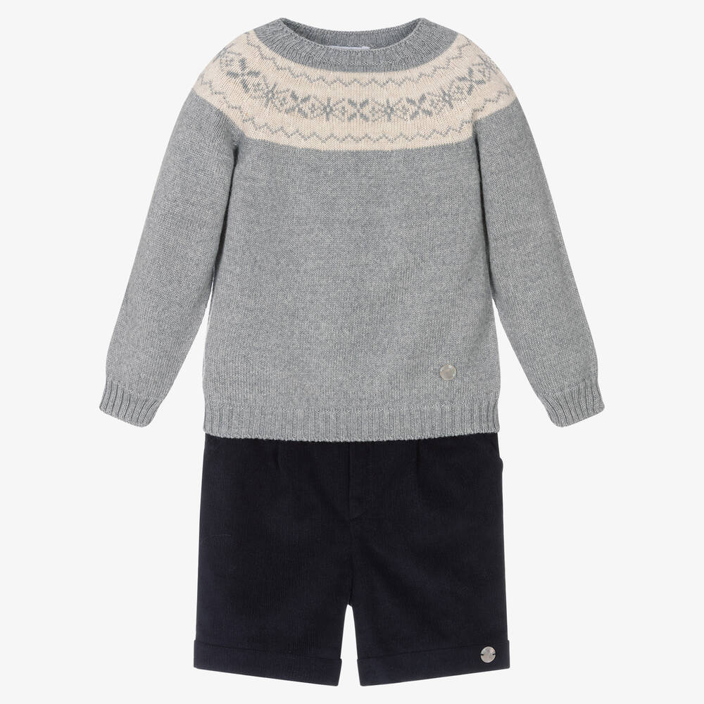 Artesanía Granlei - Boys Sweater & Shorts Set | Childrensalon