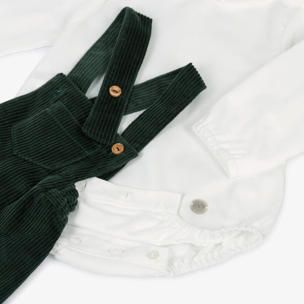 Artesanía Granlei-Boys Velvet Corduroy Dungaree Set | Childrensalon Outlet