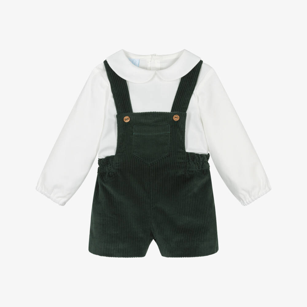 Artesanía Granlei-Boys Velvet Corduroy Dungaree Set | Childrensalon Outlet