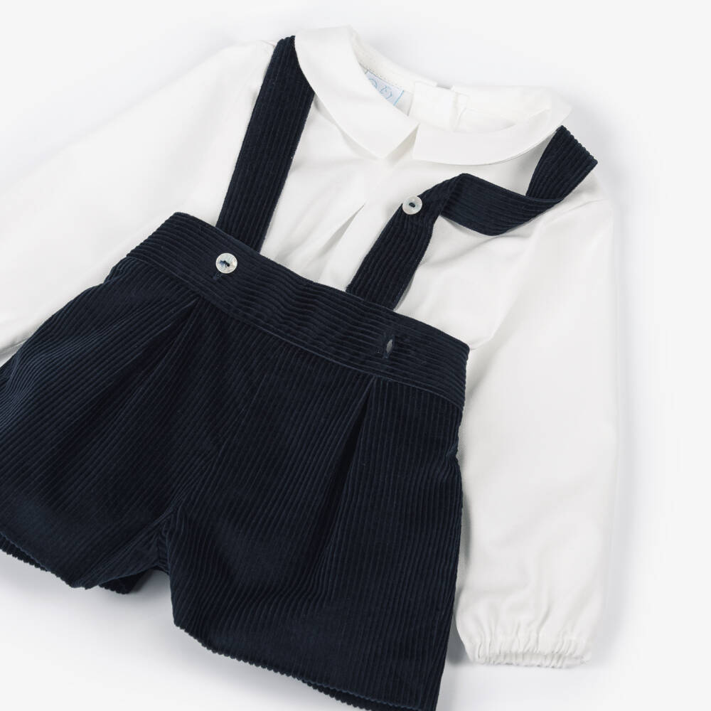 Artesanía Granlei-Boys Velvet Corduroy Shorts Set | Childrensalon Outlet