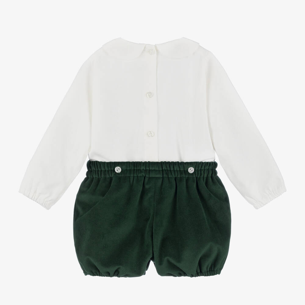 Artesanía Granlei-Boys Velvet Green Buster Set | Childrensalon Outlet