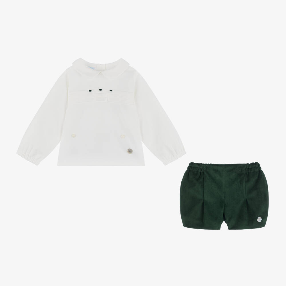 Artesanía Granlei-Boys Velvet Green Buster Set | Childrensalon Outlet