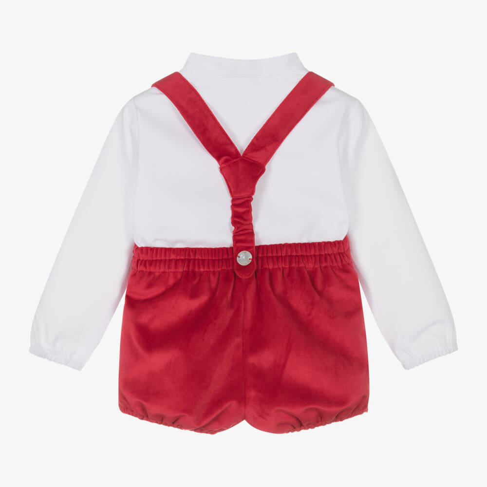 Artesanía Granlei-Boys Velvet Shorts and Shirt Set | Childrensalon Outlet
