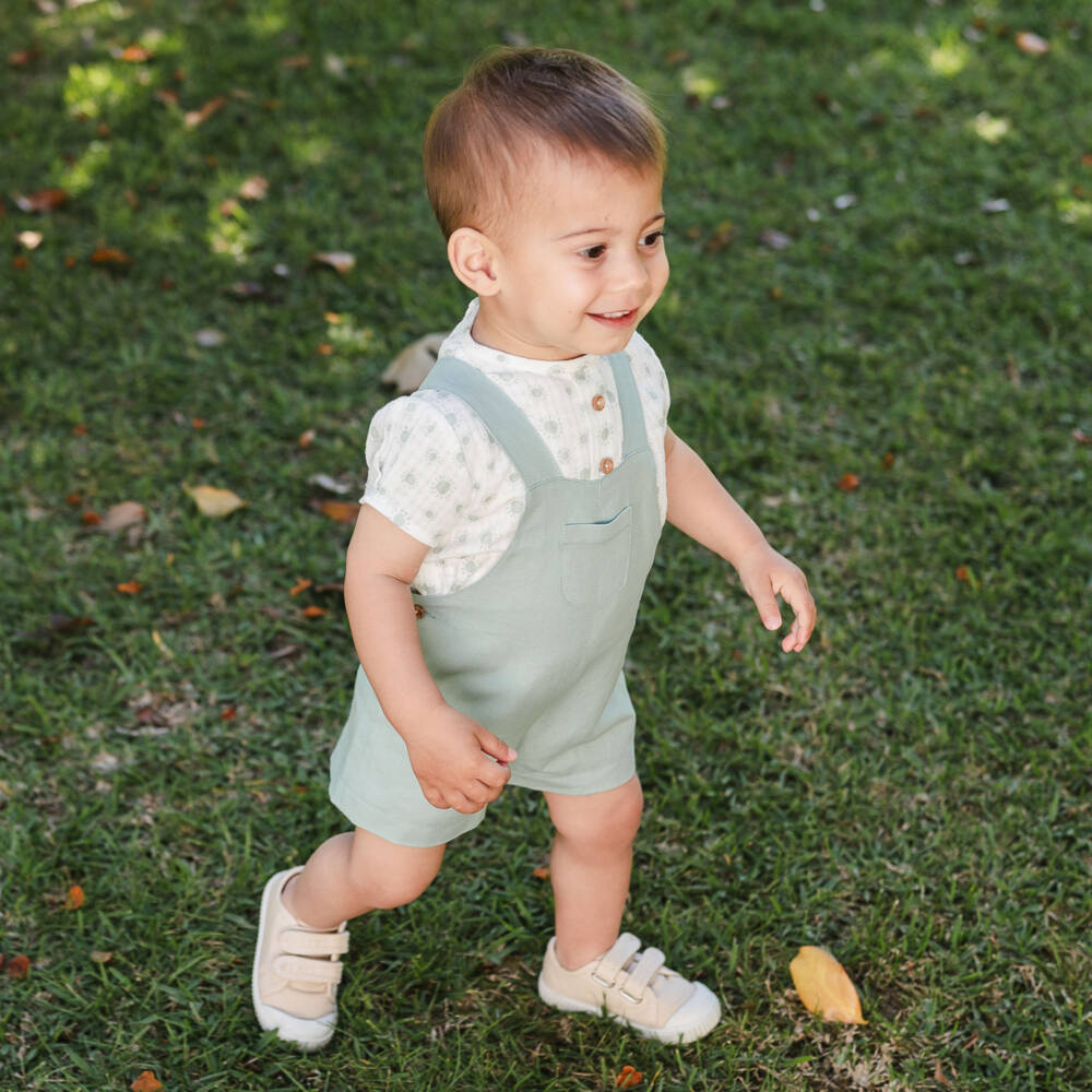 Artesanía Granlei-Boys Verdant Linen Blend Dungarees | Childrensalon Outlet