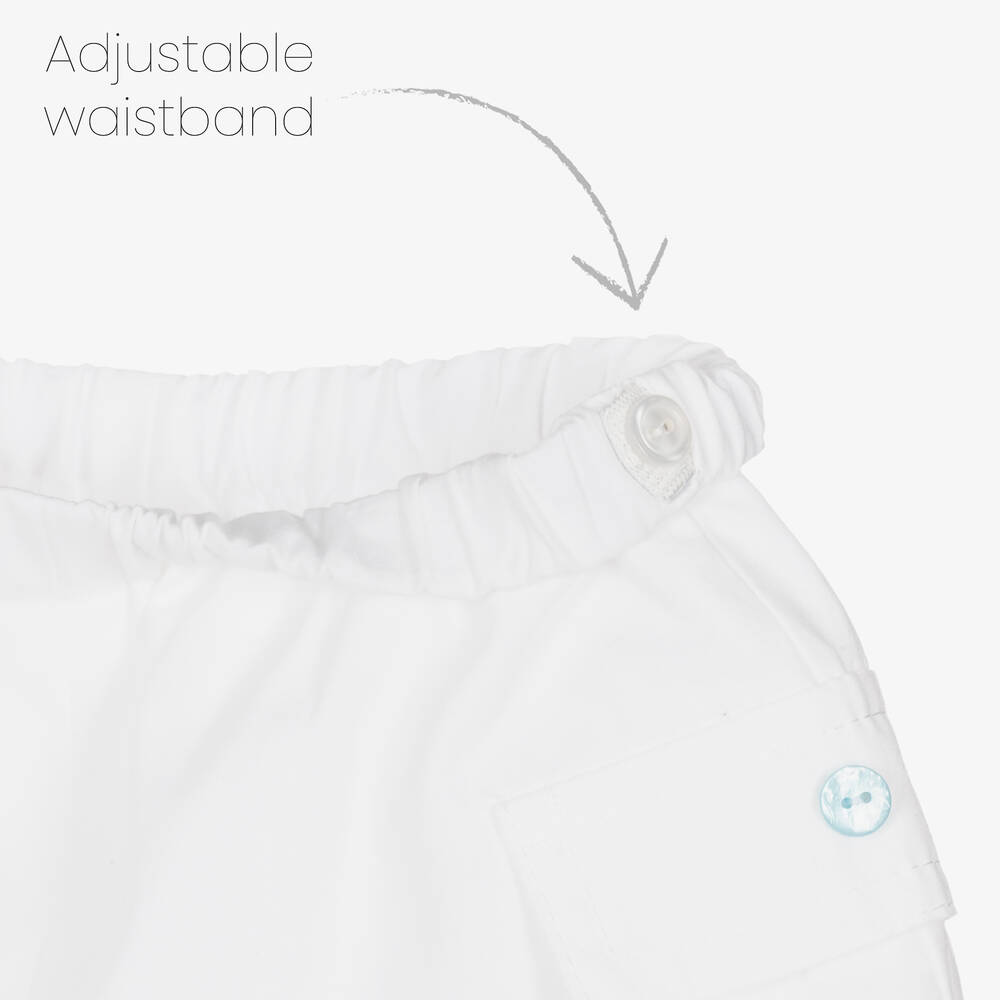ارتيزانيا  غرانلي-طقم شورت أطفال ولادي قطن لون أبيض | Childrensalon Outlet