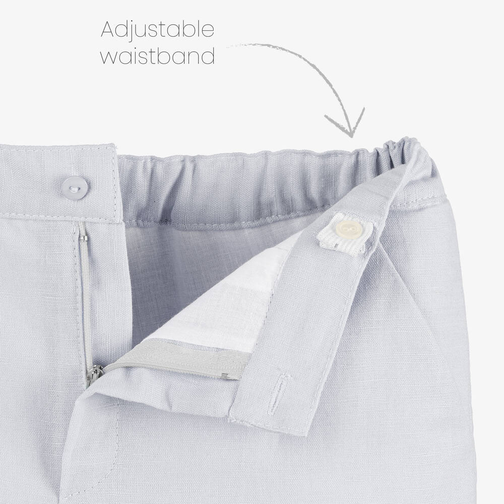 Artesanía Granlei-Белая рубашка и серые шорты из хлопка для мальчиков | Childrensalon Outlet