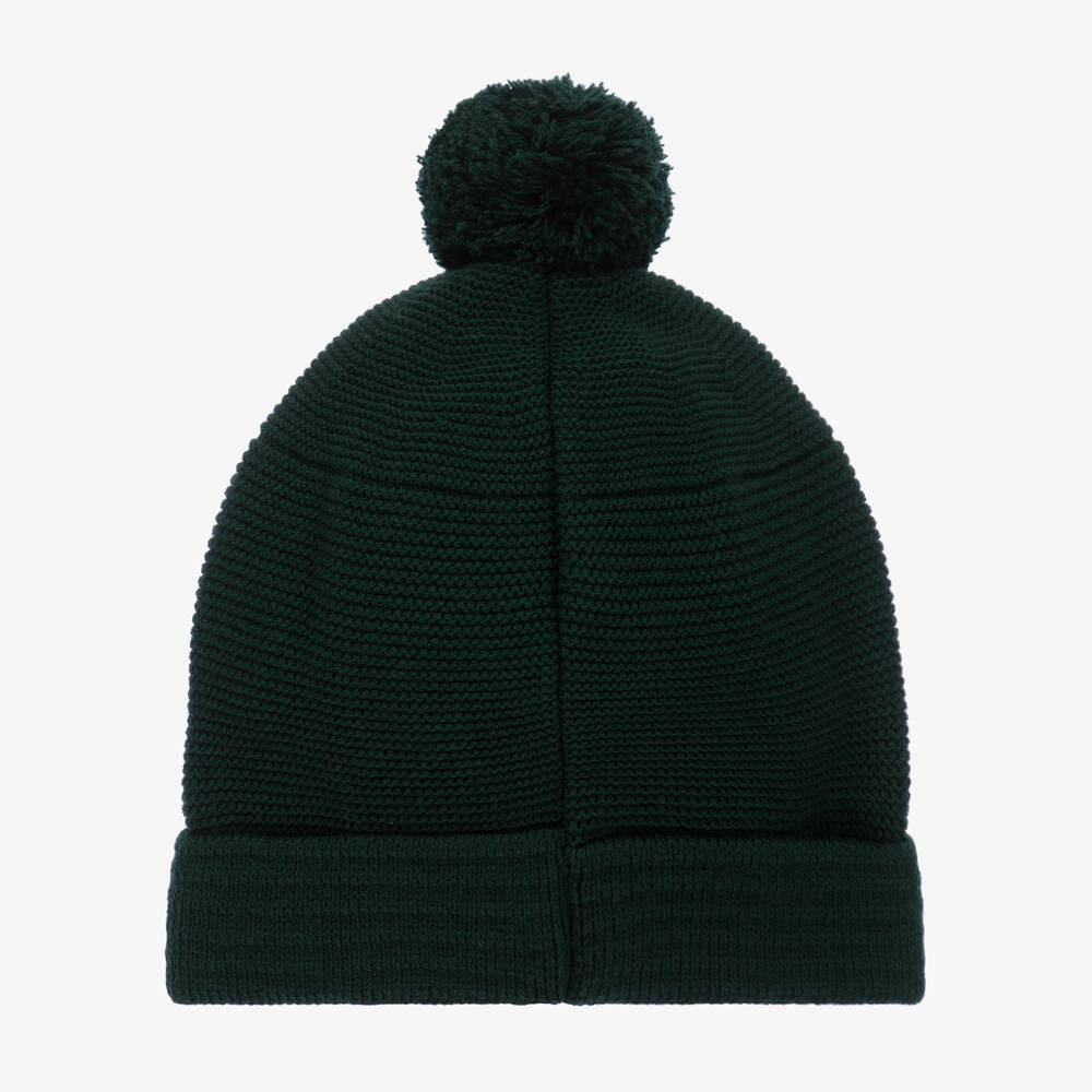 ارتيزانيا  غرانلي-قبعة بوم-بوم أكريليك محبوك لون أخضر داكن | Childrensalon Outlet