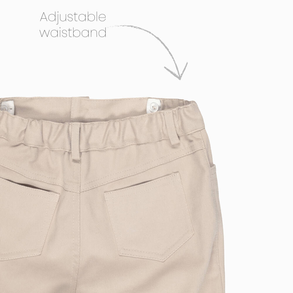 Artesanía Granlei-Exclusive Blue Fairisle Knit Sweater And Beige Short Set | Childrensalon Outlet