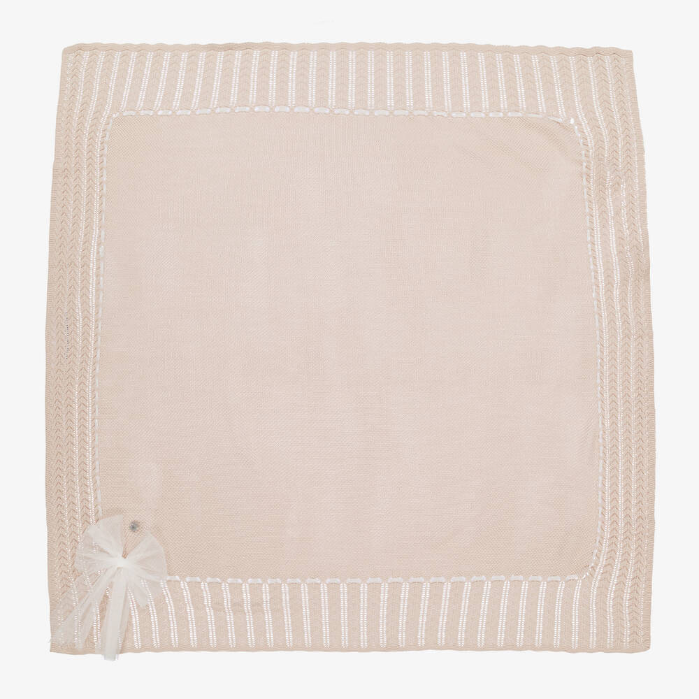 Artesanía Granlei - Couverture beige à nœud (106 cm) | Childrensalon