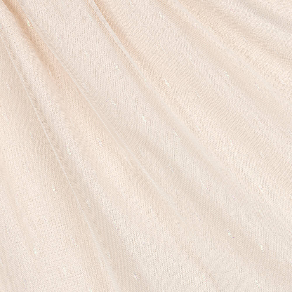 Artesanía Granlei-Girls Beige Knit & Tulle Dress | Childrensalon Outlet