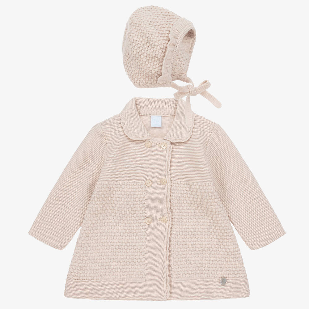 Artesanía Granlei - Ensemble manteau et bonnet beige | Childrensalon