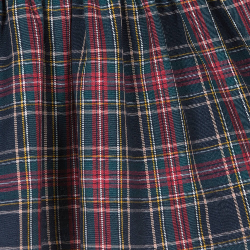 Artesanía Granlei-Girls Blue Glitter Tartan Dress | Childrensalon Outlet