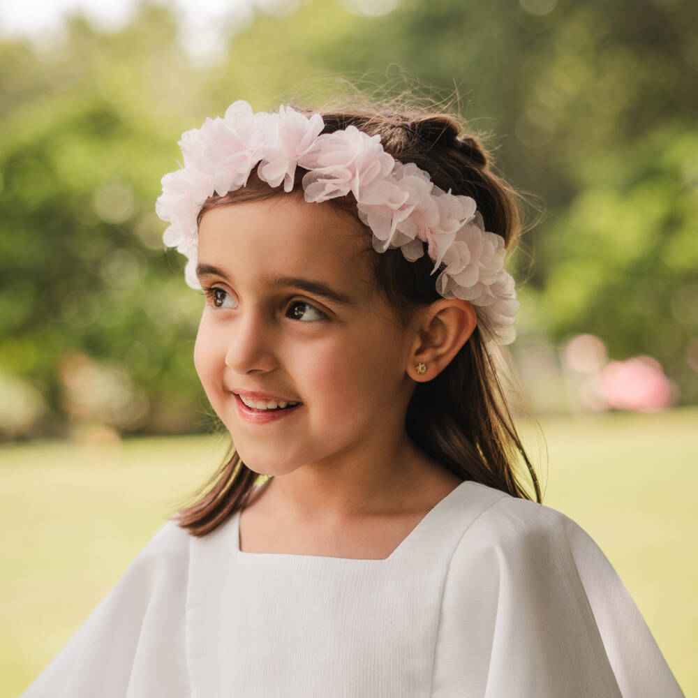 Artesanía Granlei-Ободок для волос из румяного шифона с цветком для девочек | Childrensalon Outlet