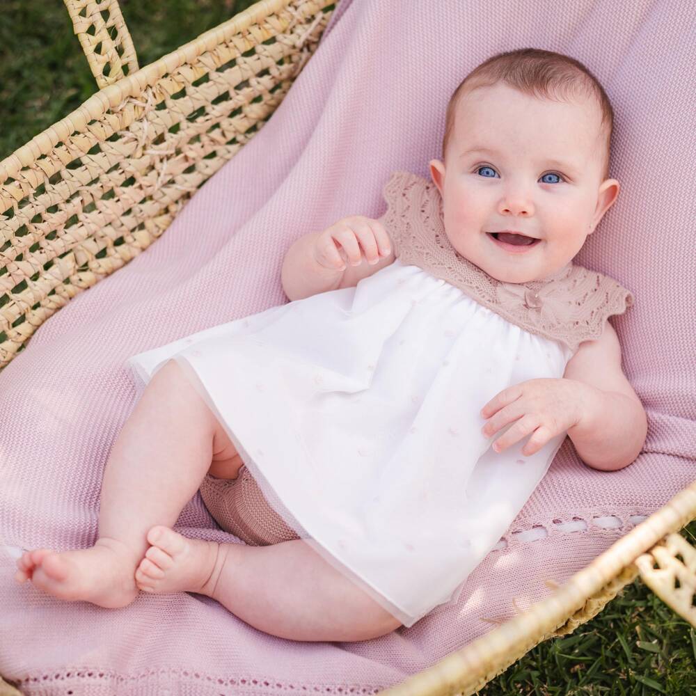 ارتيزانيا  غرانلي-فستان تول وردي عاجي للبنات | Childrensalon Outlet