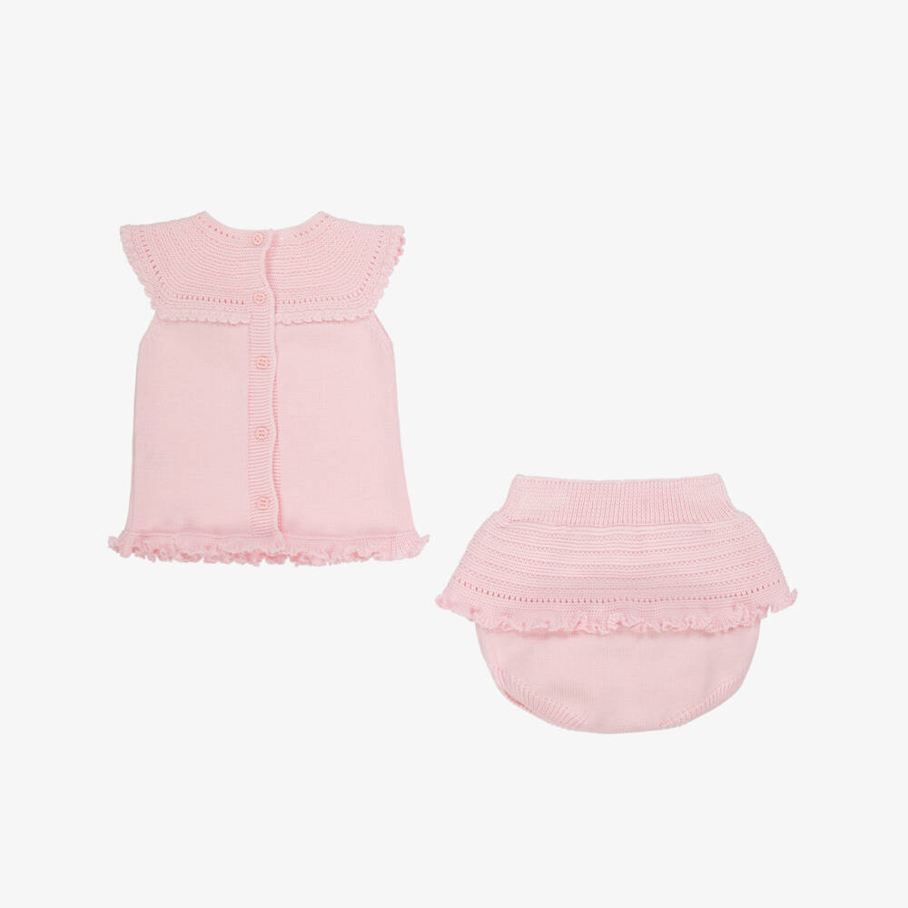 Artesanía Granlei-Girls' Blush Knit Ensemble | Childrensalon Outlet