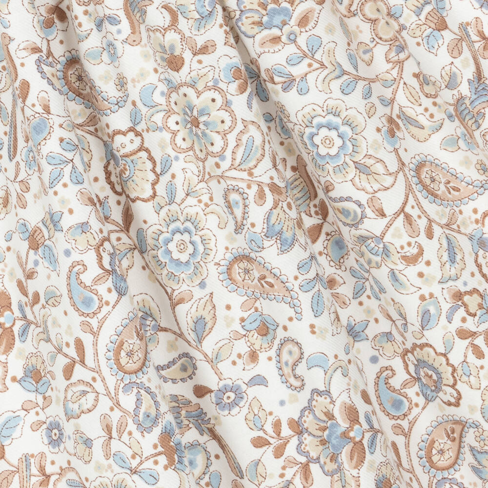 Artesanía Granlei-فستان بطبعة ورود قطن لون أزرق | Childrensalon Outlet