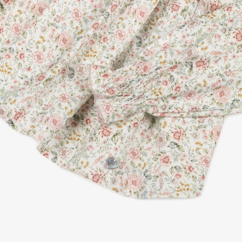 Artesanía Granlei-Розовая цветочная блузка и леггинсы для девочек | Childrensalon Outlet