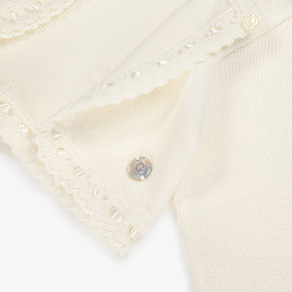 Artesanía Granlei-Girls Creamy Knit Bolero Top | Childrensalon Outlet