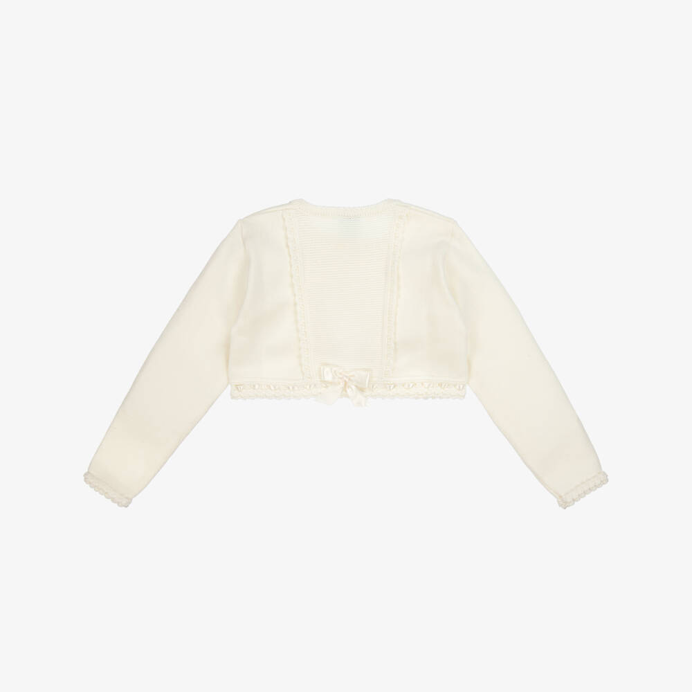 Artesanía Granlei-Girls Creamy Knit Bolero Top | Childrensalon Outlet