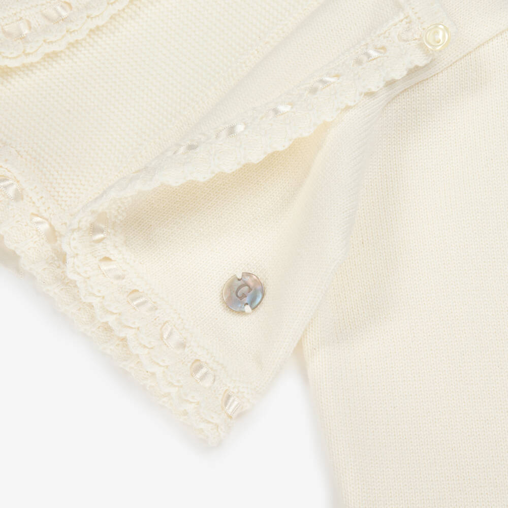 Artesanía Granlei-Girls Creamy Knit Bolero Top | Childrensalon Outlet