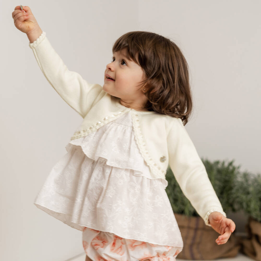 Artesanía Granlei-Girls Creamy Knit Bolero Top | Childrensalon Outlet