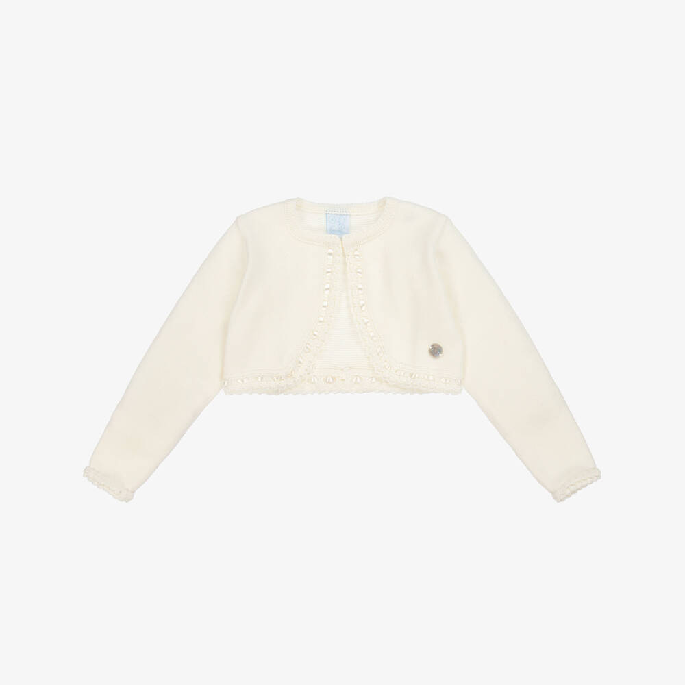 Artesanía Granlei-Girls Creamy Knit Bolero Top | Childrensalon Outlet