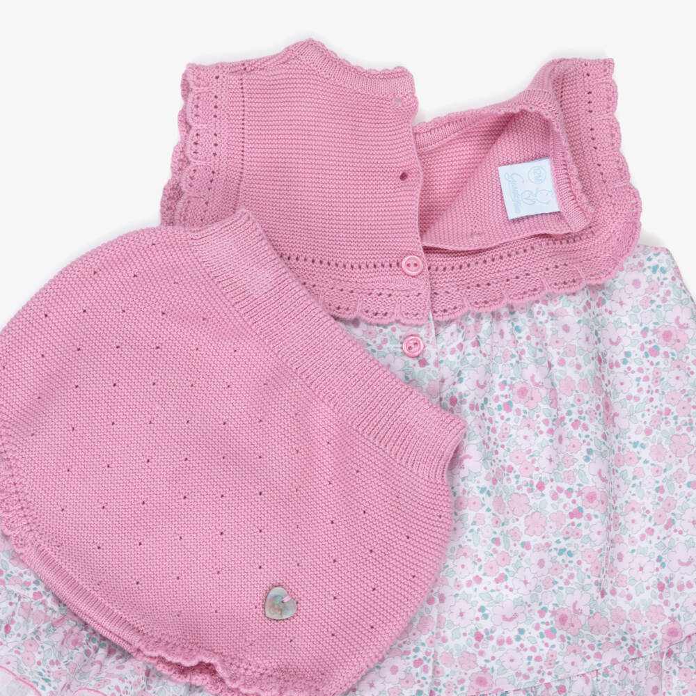 Artesanía Granlei-Girls Delicate Blossom Knit Dress | Childrensalon Outlet