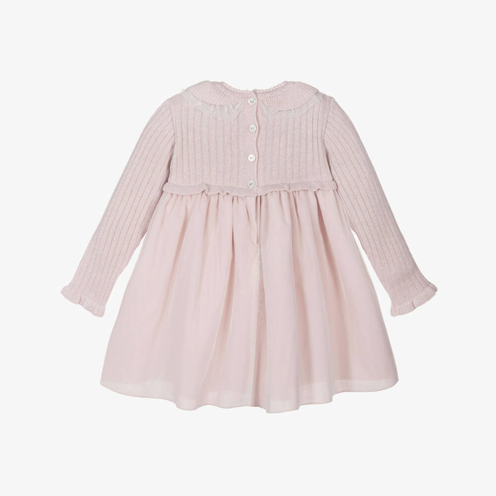 Artesanía Granlei-Girls Dusky Knit & Tulle Dress | Childrensalon Outlet