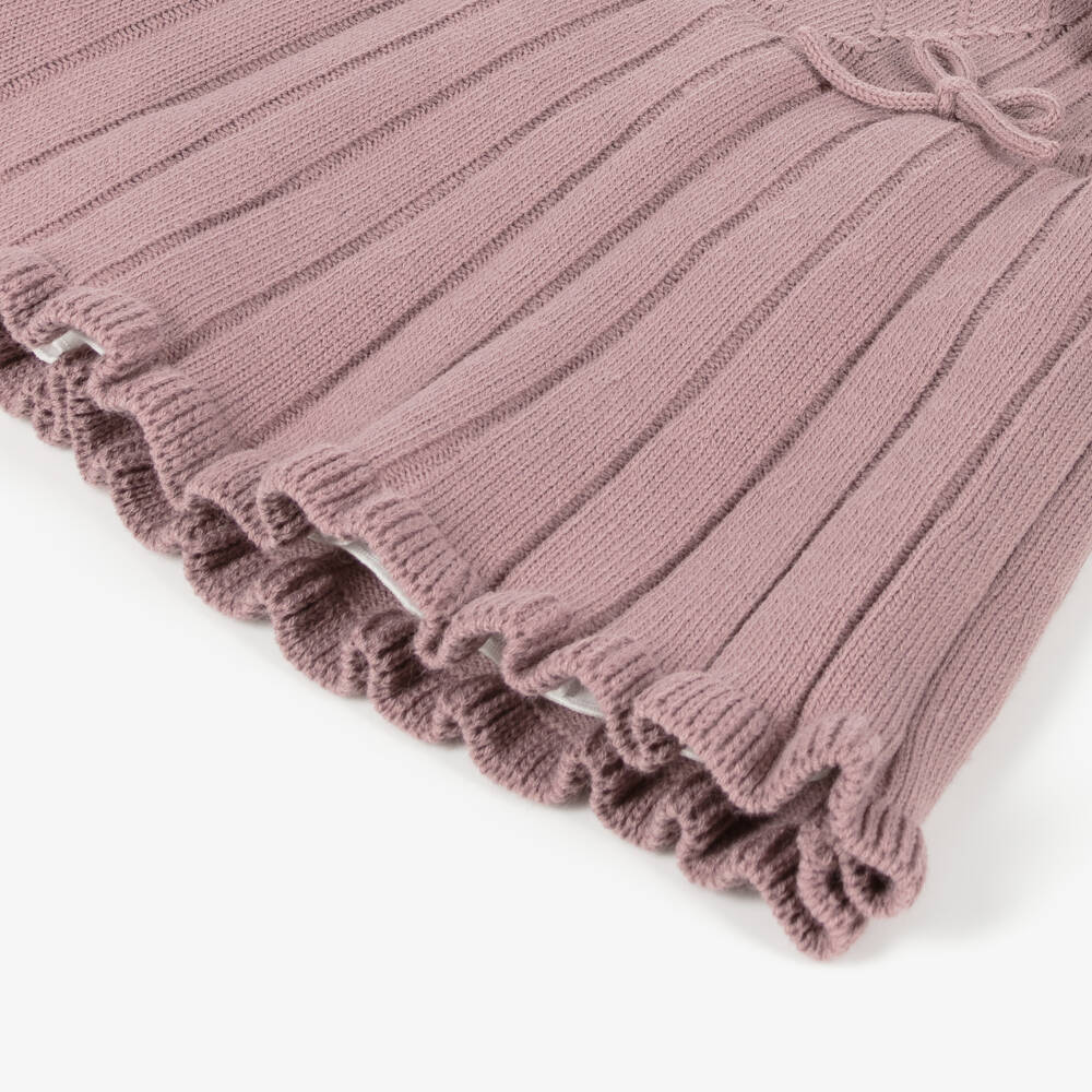 Artesanía Granlei-Girls Dusky Pink Knit Dress | Childrensalon Outlet