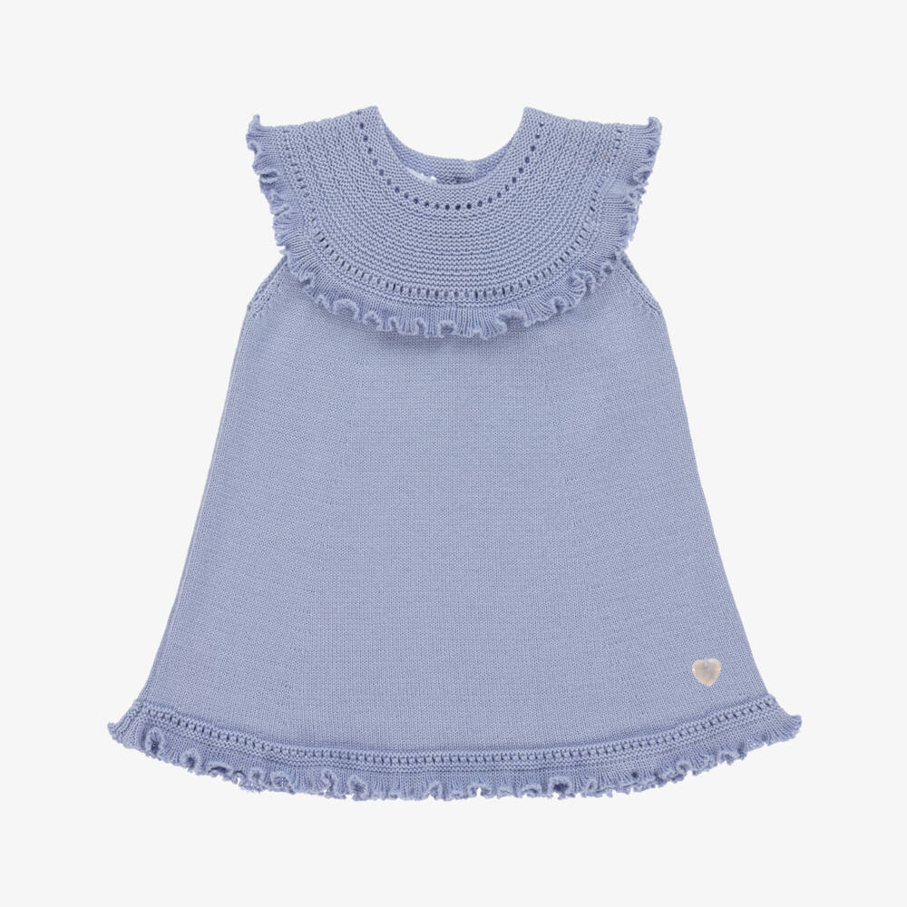 Artesanía Granlei-Элегантное синее вязаное платье для девочек | Childrensalon Outlet