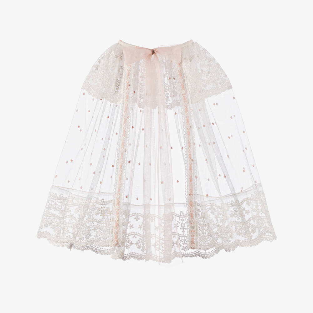 Artesanía Granlei-Girls Elegant Lace Tulle Wrap | Childrensalon Outlet