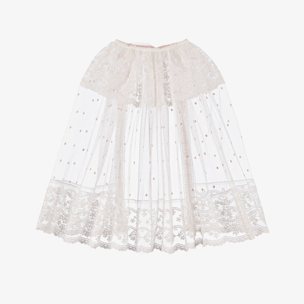 Artesanía Granlei-Girls Elegant Lace Tulle Wrap | Childrensalon Outlet