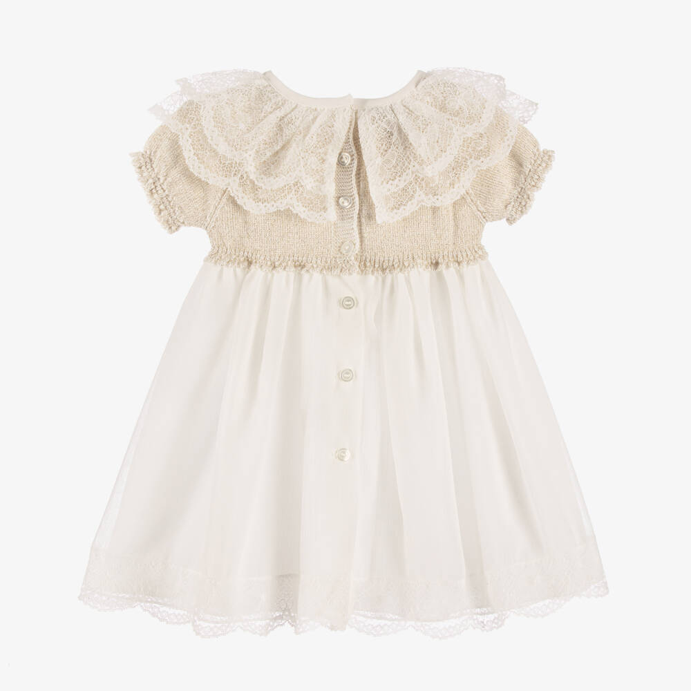 Artesanía Granlei-Girls Golden Lace & Chiffon Delight | Childrensalon Outlet