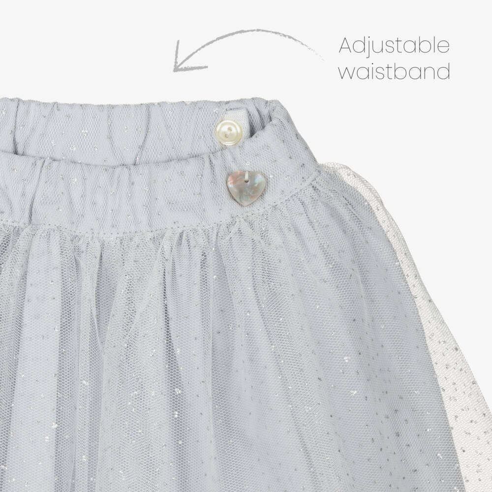 Artesanía Granlei-Girls Grey Sparkly Skirt Ensemble | Childrensalon Outlet