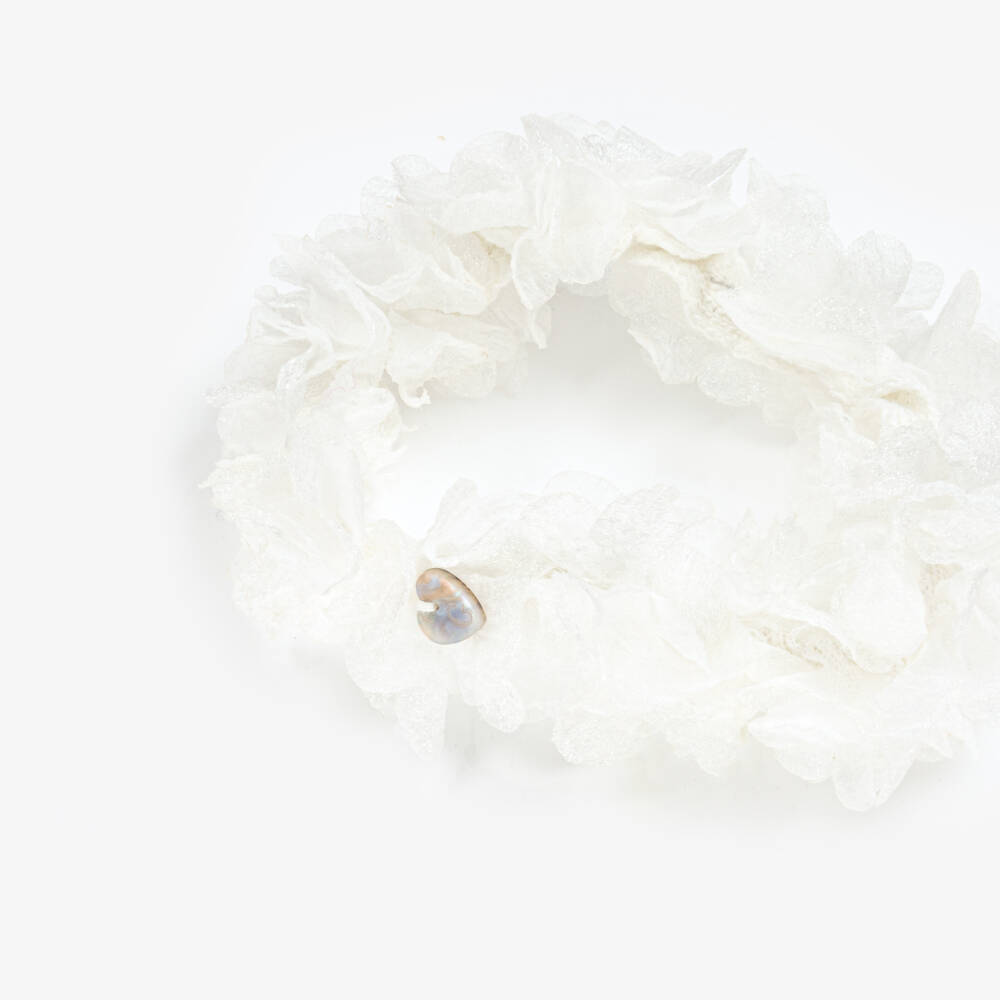 ارتيزانيا  غرانلي-طوق شعر عاجي مزين بالزهور للبنات | Childrensalon Outlet